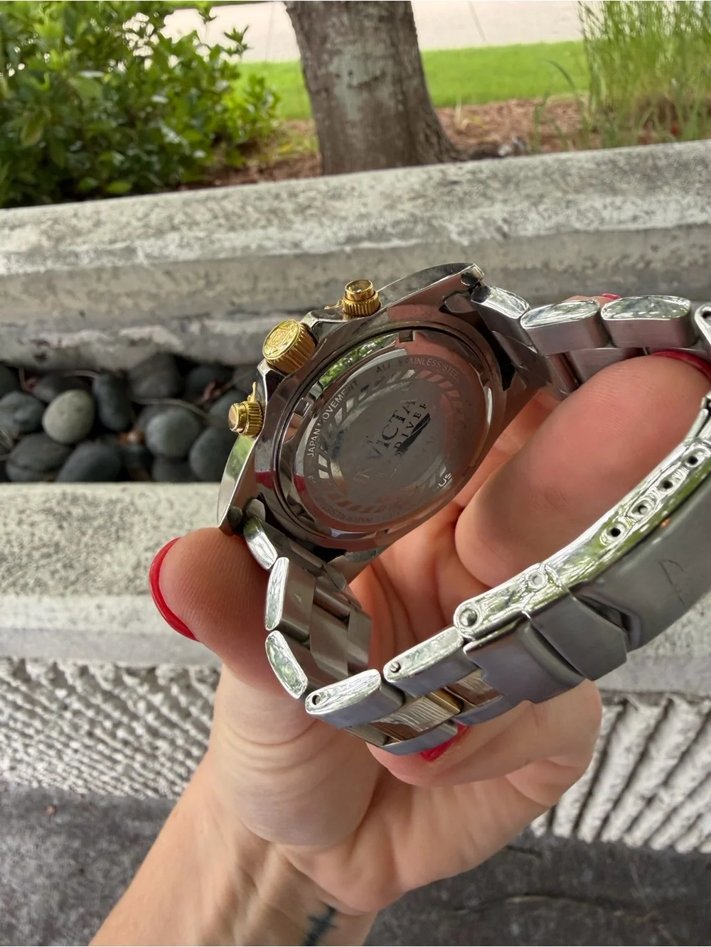 Invicta Two-Tone Gold and Blue Men’s Chronograph Watch